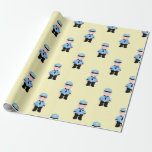 Funny Police Pigs Pattern Wrapping Paper