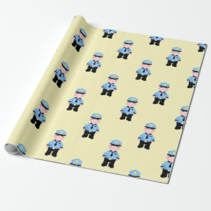 Funny Police Pigs Pattern Wrapping Paper