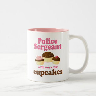 Funny Police Sergeant Two-Tone Coffee Mug