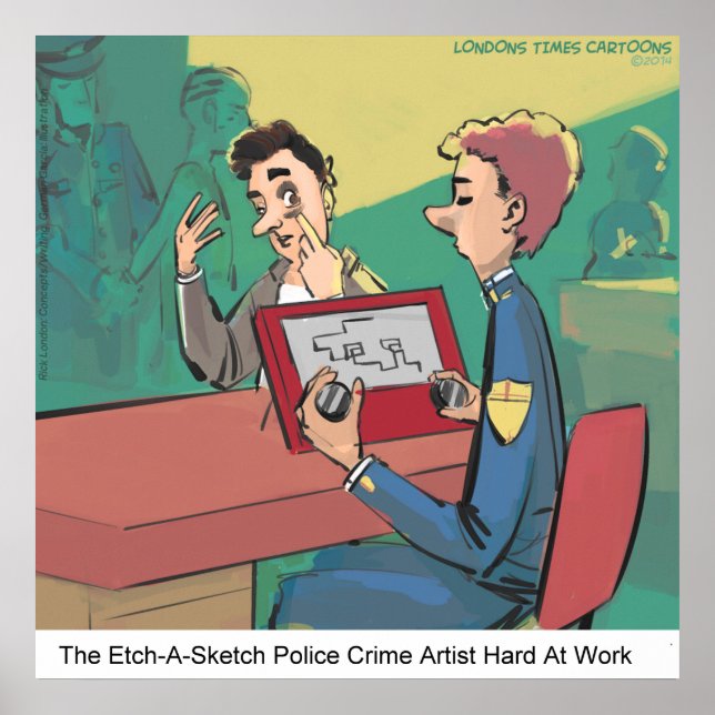 Funny Police Sketch Artist Rick London Poster (Front)
