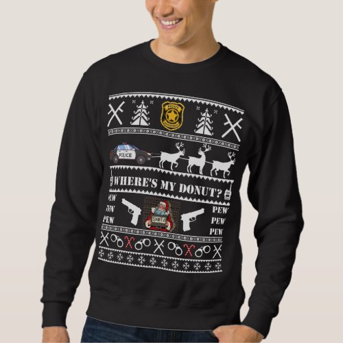 Funny Police Ugly Christmas Sweater Sweatshirt
