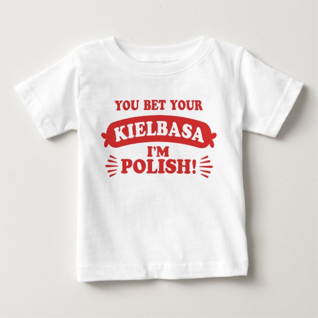 Funny Polish Kielbasa Baby T-Shirt (Front)