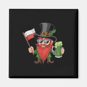 Funny Polish St. Patrick's Day Poland Flag Magnet