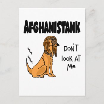 Funny Political Anti Joe Biden And Afghan Dog Pun Postcard by Politicalfolley at Zazzle