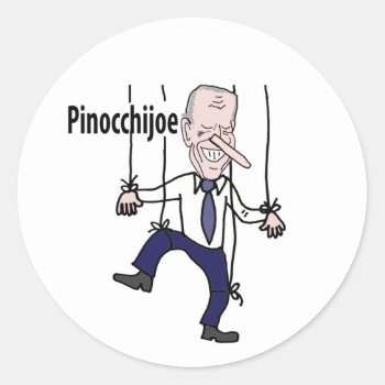 Funny Political Anti Joe Biden Pun Classic Round Sticker by Politicalfolley at Zazzle