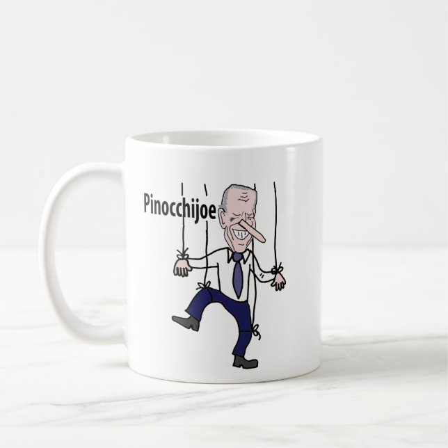 Funny political Anti Joe Biden Pun Coffee Mug (Left)