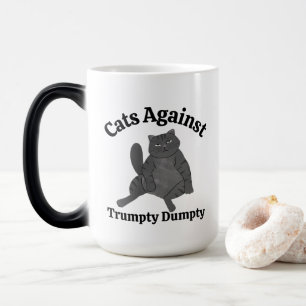 Funny Political Cat Anti-Trump Coffee Gift Dad Mom Color Morph Mug