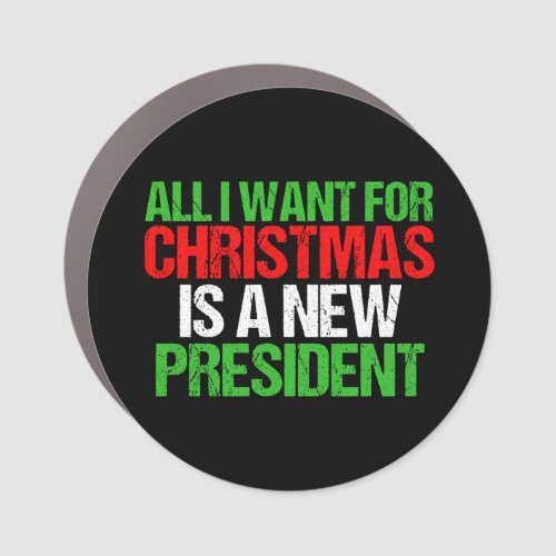Funny Political Christmas Anti Trump Car Magnet
