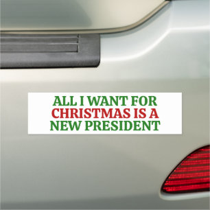 Funny Political Christmas Anti Trump Car Magnet