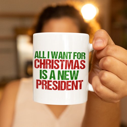 Funny Political Christmas Anti Trump Coffee Mug