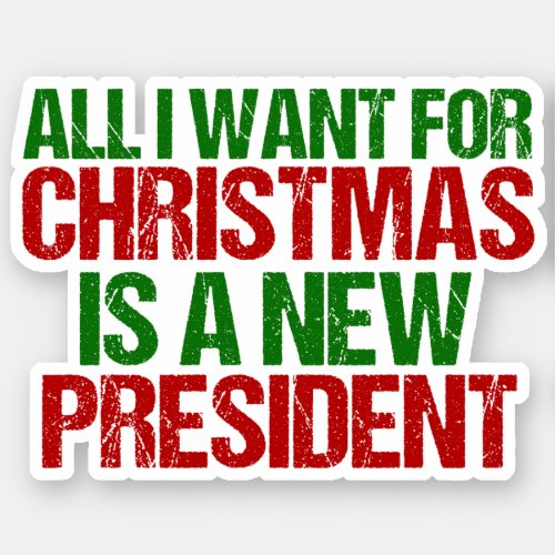 Funny Political Christmas Anti Trump Sticker
