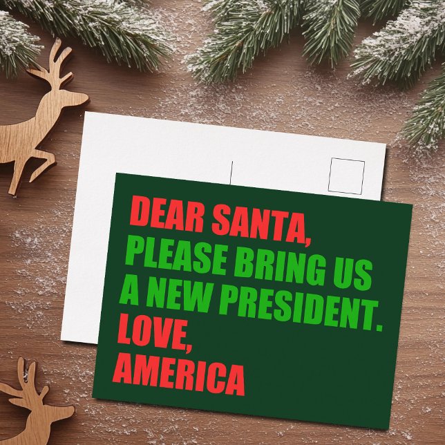 Funny Political Election Christmas Humor Holiday Postcard (Creator Uploaded)