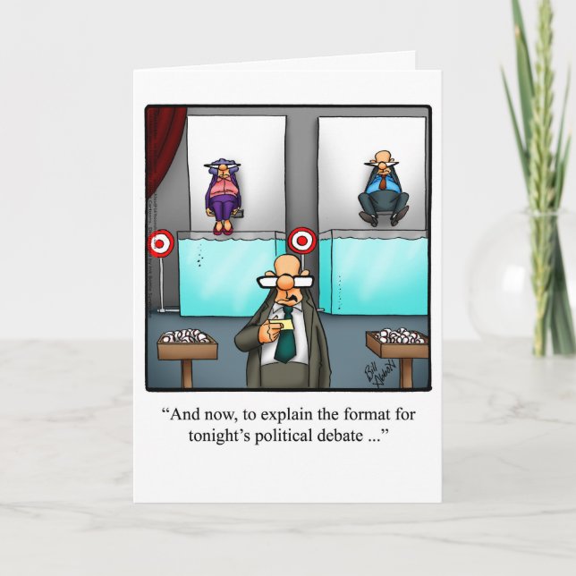 Funny Political Humor Greeting Card (Front)