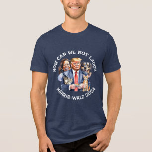 Funny Political Humor Vote for Kamala Button Tri-Blend Shirt
