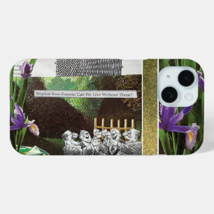 Funny Political Joke Forest Climate Change Satire iPhone 15 Case