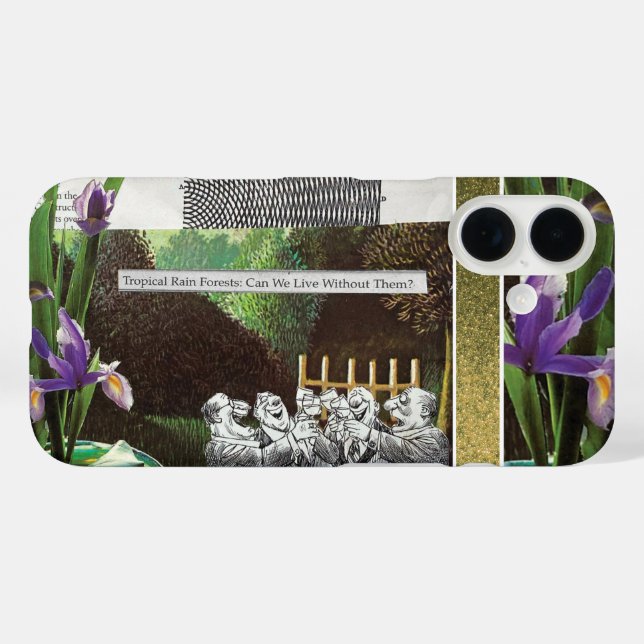 Funny Political Joke Forest Climate Change Satire Case-Mate iPhone Case (Back (Horizontal))