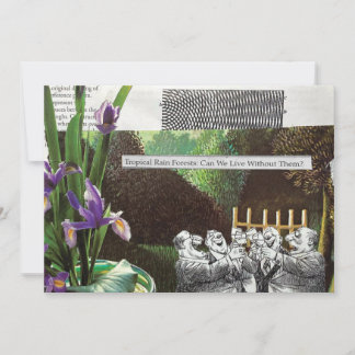 Funny Political Joke Forest Climate Change Satire Invitation