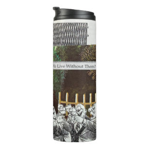 Funny Political Joke Forest Climate Change Satire Thermal Tumbler
