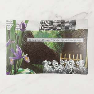 Funny Political Joke Forest Climate Change Satire Trinket Tray