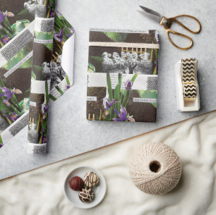 Funny Political Joke Forest Climate Change Satire Wrapping Paper