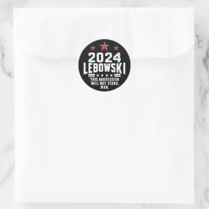 Funny Political Lebowski Election Vote 2024 Classic Round Sticker