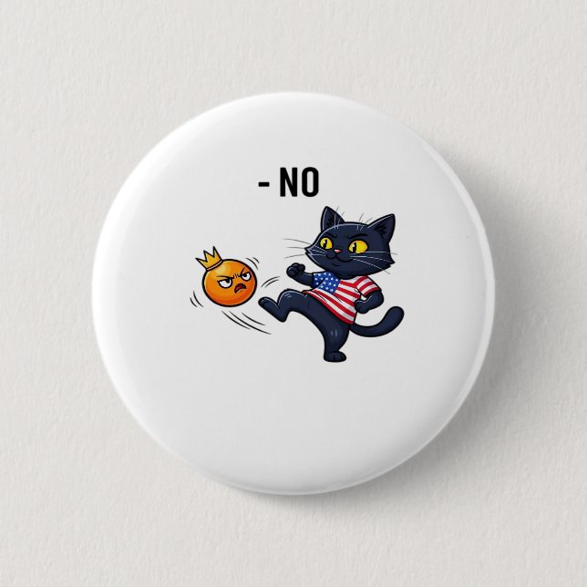Funny Political Meme No Cat Button (Front)