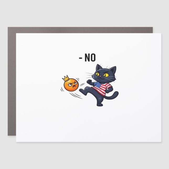 Funny Political Meme No Cat Design Car Magnet (Front)