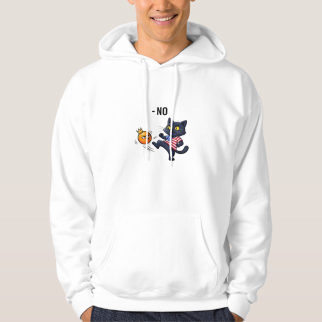Funny Political Meme No Cat Design Hoodie (Front)