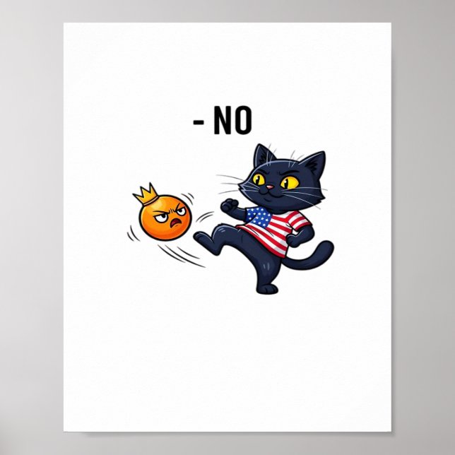 Funny Political Meme No Cat Design Poster (Front)