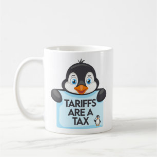 Funny Political Meme Penguin Tariff Coffee Mug