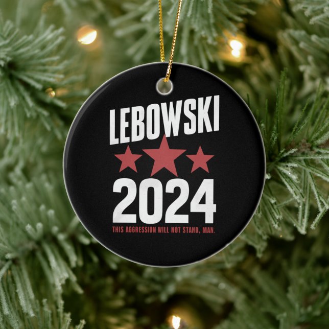 Funny Political Name Lebowski Political Election  Ceramic Ornament (Tree)