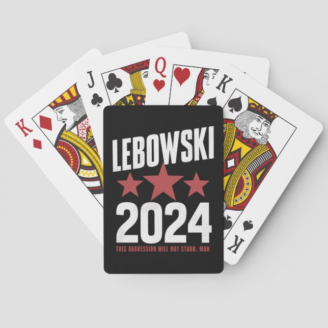 Funny Political Name Lebowski Political Election  Poker Cards (Back)