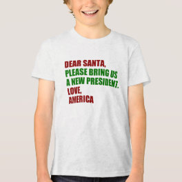 Funny Political New President for Christmas Kids Tri-Blend Shirt