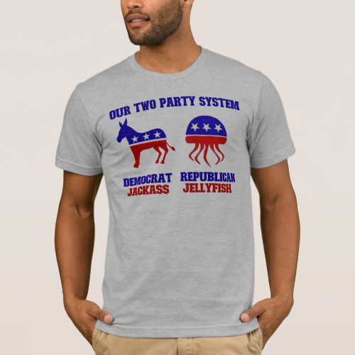Funny Political Our Two Party System D vs R T_Shirt