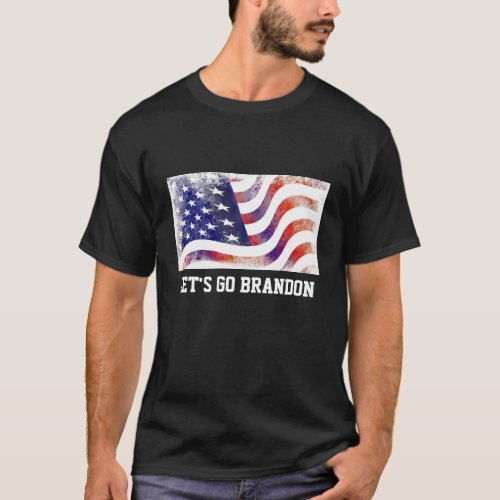 Funny Political Patriotic Satire LETS GO BRANDON  T_Shirt