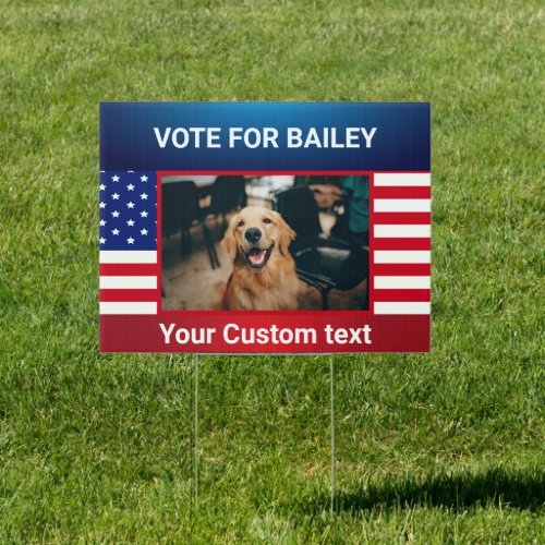 Funny Political Personalized Pet Election 2024 Sign