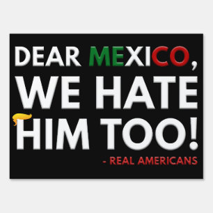 Funny Political Protest 50501 Democrats Mexico Sign