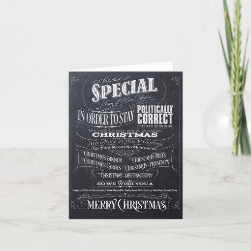 Politically Correct Christmas Card 