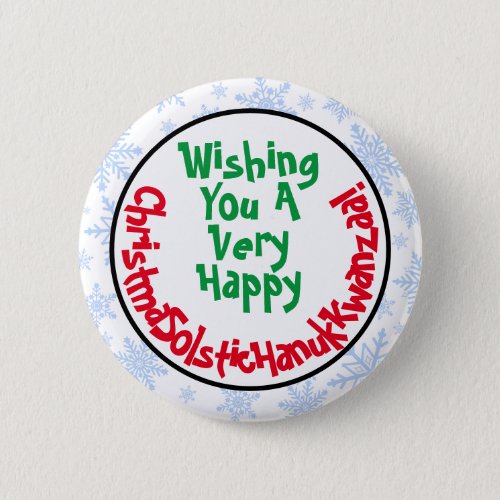 Funny Politically Correct Inclusive Holiday Button
