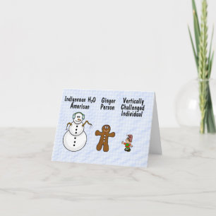 Funny Politically Correct People Christmas Card