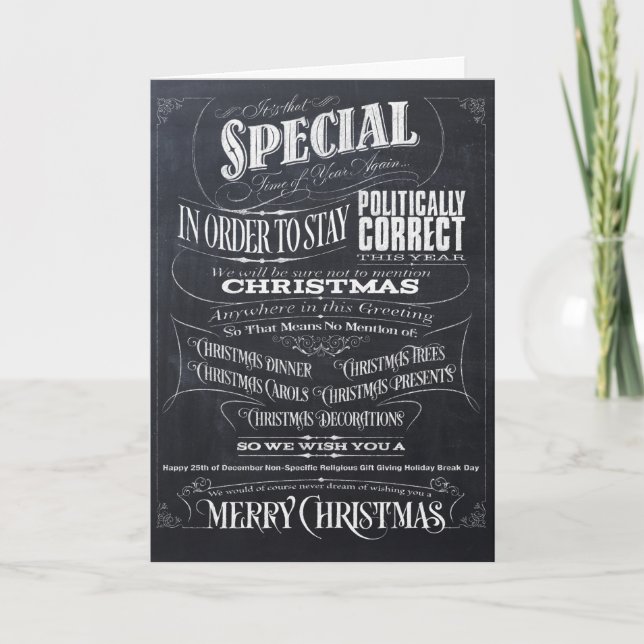 Funny Politically Not Correct Woke Christmas - We Holiday Card (Front)