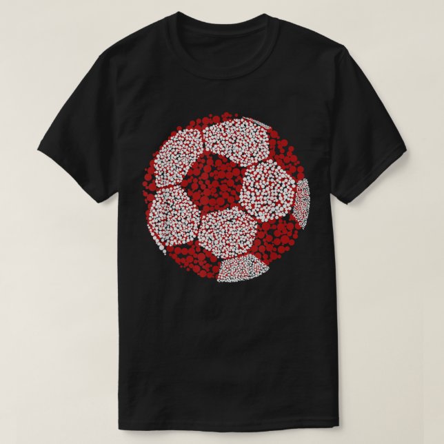 Funny Polka Dot Soccer Lover Player International  T-Shirt (Design Front)