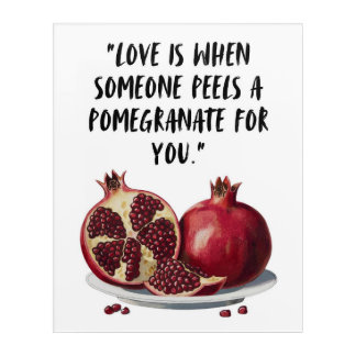 Funny Pomegranate Wall Art, Love Wall Art