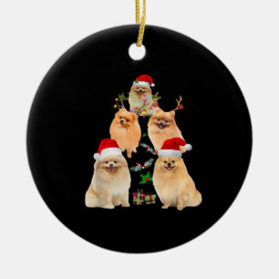 Funny Pomeranian Christmas Tree Decor Ornament Cos