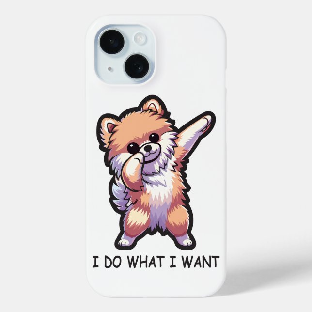 Funny Pomeranian Dog Case-Mate iPhone Case (Back)