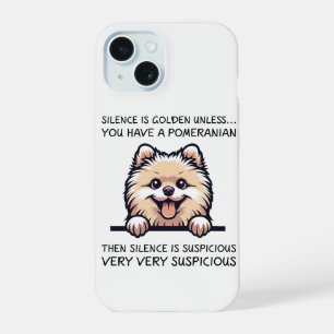 Funny Pomeranian Dog iPhone 15 Case