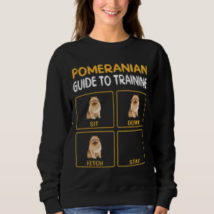 Funny Pomeranian Guide To Training Dog Obedience L Sweatshirt