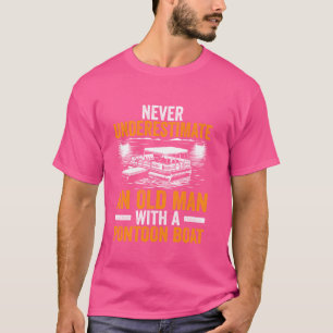Funny Pontoon Boat Art For Grandpa Men Pontoon Boa T-Shirt