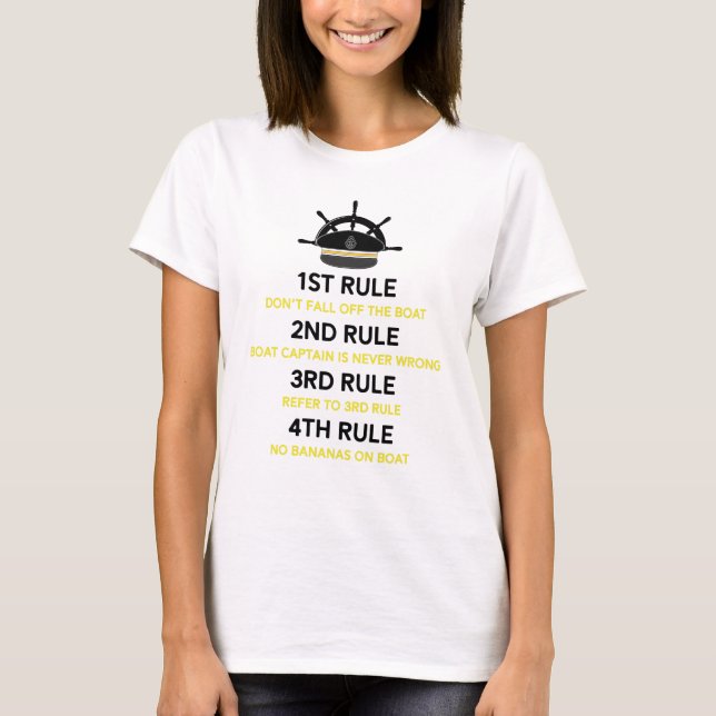 Funny Pontoon Boat Captain Gift Boating Boat Owner T-Shirt (Front)