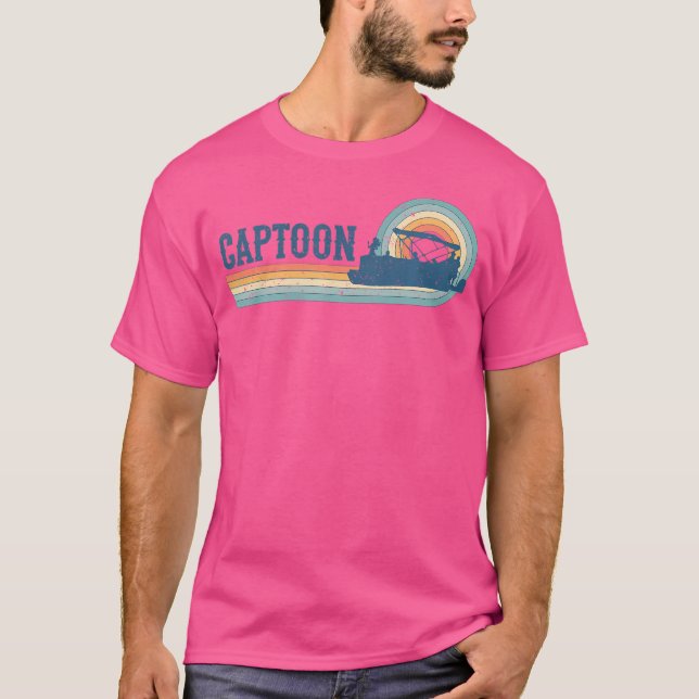 Funny Pontoon Boating Captoon Tritoon Captain Pont T-Shirt (Front)